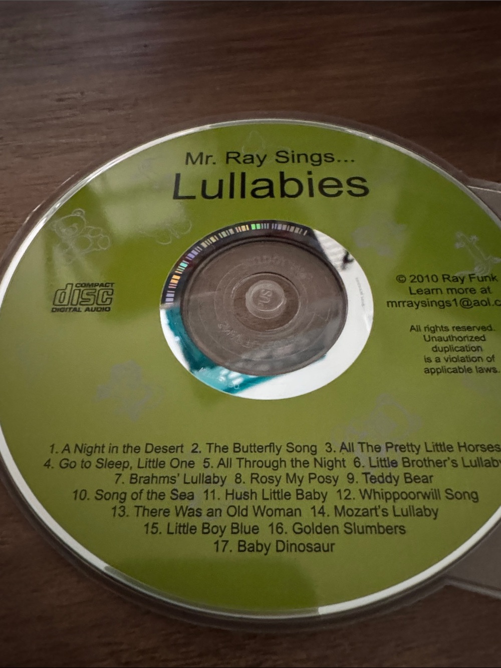 Mr. Ray Sings Lullabies CD  only